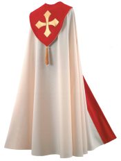 Cream with Red Velvet Clergy Cope