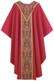 Crimson Roncalli Clergy Chasuble