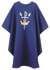Crown and Wheat Chi-Rho Chasuble