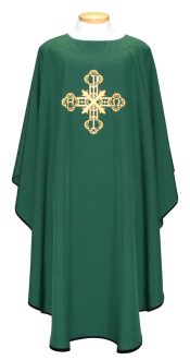 Decorative Alpha Omega Cross Clergy Chasuble