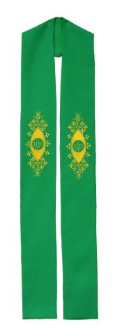 Decorative IHS Clergy Stole or Deacon Stole