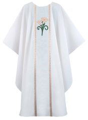 Easter Lily Clergy Chasuble Vestment