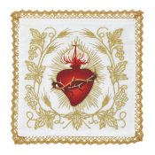 Embroidered Sacred Heart Church Chalice Pall - 2/pk