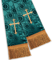 Red Fleur Banding Pulpit Clergy Stole