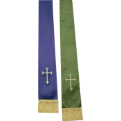 Evangelical Reversible Clergy Stole – Purple and Green