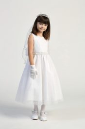 First Communion Dress with Glitter