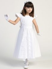 First Communion Dress with Split Skirt