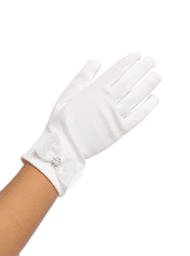 Below Elbow Length Lace Finger less First Communion Gloves