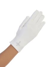 Below Elbow Length Lace Finger less First Communion Gloves