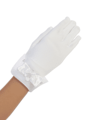 Below Elbow Length Lace Finger less First Communion Gloves