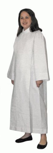 Flax Rayon Front Wrap Altar Server Alb