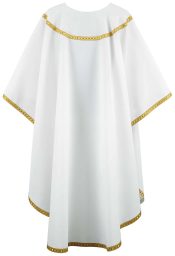Galloon Trim Clergy Chasuble Vestment White