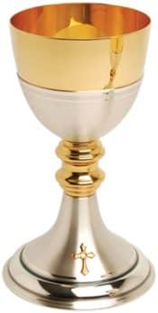 Gold and Silver Two Tone Communion Chalice 10 Oz