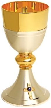 Gold and Silver Two Tone Communion Chalice 7 oz.