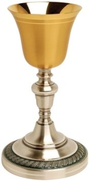Gold and Silver Two Tone Communion Chalice 8 Oz.