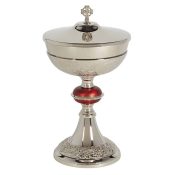 Last Supper Ciborium with Cross Cover Brass