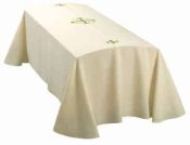 Green and Gold Funeral Pall with Jerusalem Cross