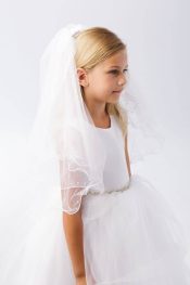 Girls Communion Veils with Pearls