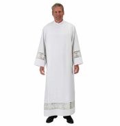 IHS Lace Front Wrap Clergy Alb