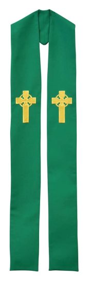 Irish Celtic Cross Clergy Stole or Deacon Stole