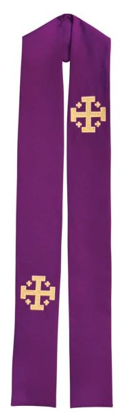 Jerusalem Cross Clergy Stole or Deacon Stole