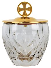 Crystal Ablution Cup with Gold Cover