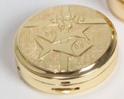 Communion Pyx with Bread, Fish and Cross 10 Cap