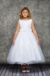 Lace Glitter Tulle First Communion Dress