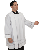 Lace Trimmed Ministerial Surplice