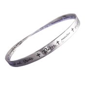 Lord's Prayer in Spanish Christian Bangle Bracelet