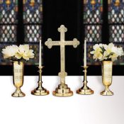 Budded Cross Altar Cross Set