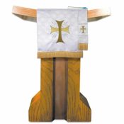 Maltese Church Jacquard Pulpit Scarf: White