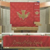 Maltese Jacquard Church Bookmark: Red