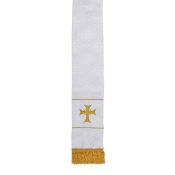 Maltese Church Jacquard Bookmark: White