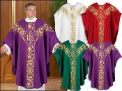 Embroidered IHS Chasuble