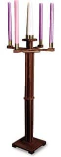 Church Advent Candle Holder Walnut