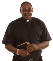 Men's Short Sleeve Black Clergy Shirt