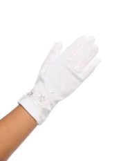 Below Elbow Length Lace Finger less First Communion Gloves