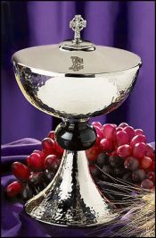 Silver Ciborium with Irish Celtic Cross Cover