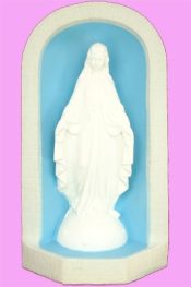 Our Lady Of Grace Outdoor Statue and Grotto White