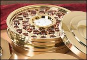 Brass Finish Communion Tray 40 Servings