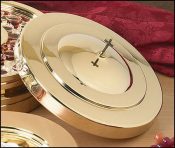 Brass Finish Communion Tray Cover
