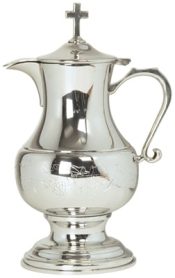 Church Flagon with Engraved Grape Design 48 Oz.