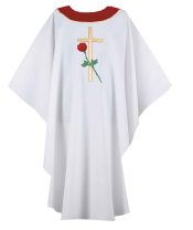 Pro Life Rose and Cross Clergy Chasuble
