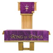 Purple Church Altar Frontal 3pc Set