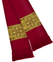 Red Fleur Banding Pulpit Clergy Stole