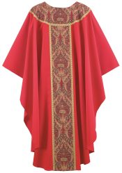 Red Roncalli Clergy Chasuble 