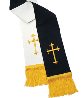 Reversible Clergy Stole Hunter/Purple Cross