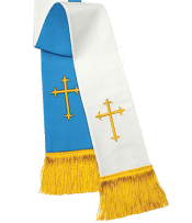Reversible Clergy Stole Hunter/Purple Cross