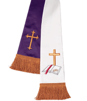 Red Fleur Banding Pulpit Clergy Stole